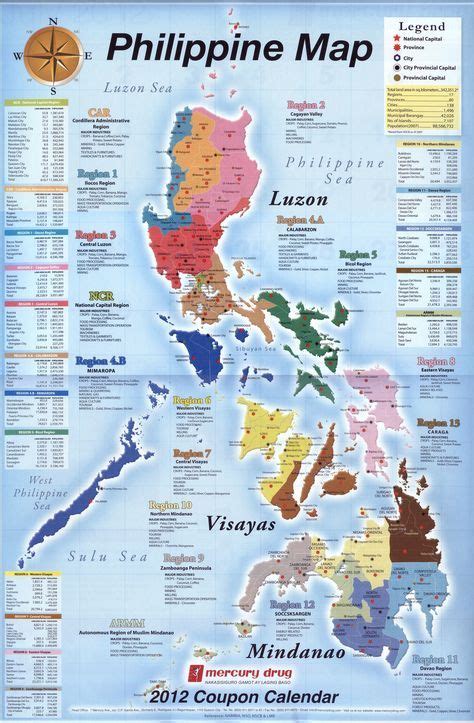 The Philippines Map With Countries And Their Capital