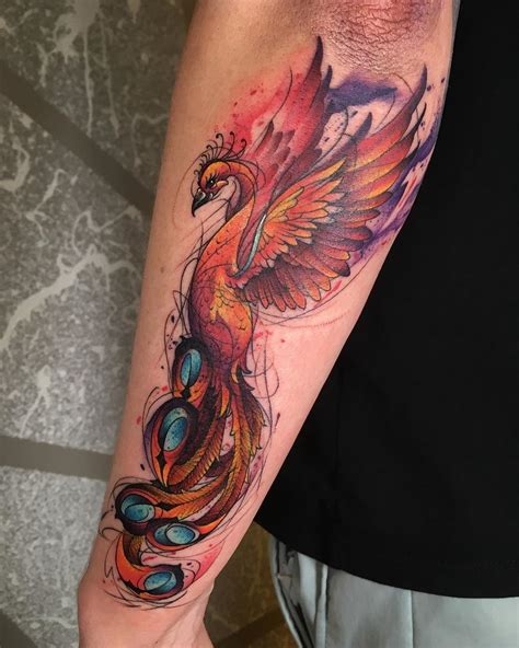 20 Phoenix Tattoos That Show Off A Womans Inner Fire Phoenix Bird