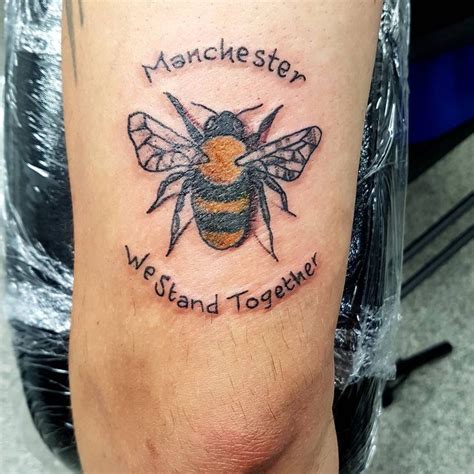 Pin By Gareth Hacking On Manchester Bee Tattoos Throat Tattoo Bee