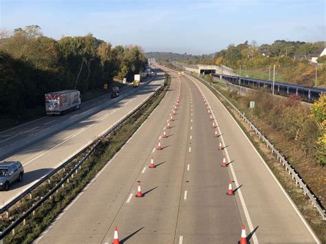 Operation Brock Contraflow On M20 Between Ashford And Maidstone In Force