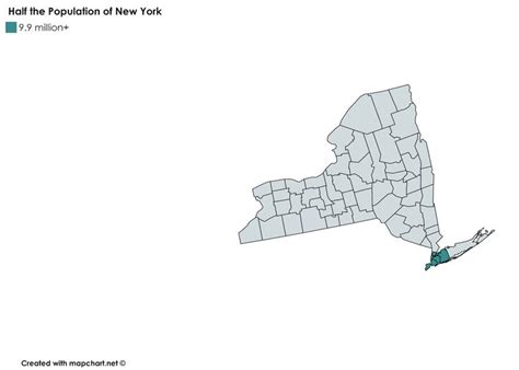 Half The Population Of New York Vivid Maps United States Map York