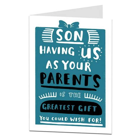 Funny Son Birthday Cards Perfect For 16th 17th 18th 19th 21st 30th 40th 50th Cool Quirky Design