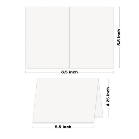 Basis A 2 Folded Blank Note Cards Pre Cut And Scored Card Stock