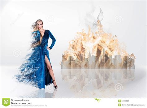 Fantasy Magic Portrait Of Beautiful Woman Stock Photo Image Of