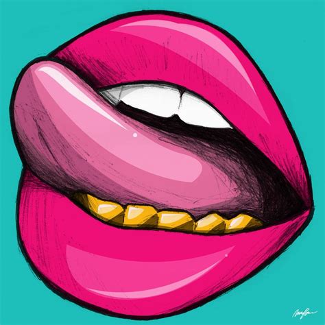 Carnivour Creates Trill Art Pop Art Lips Eclectic Art