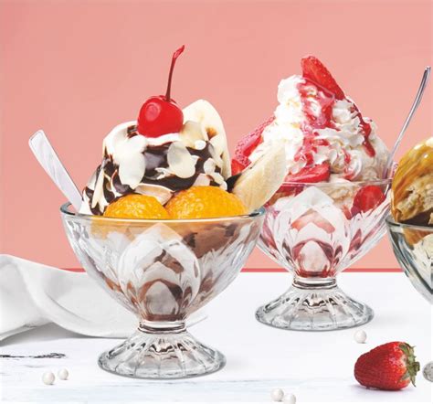 dessert glass bowls buy ice cream glass bowls and set treo by milton