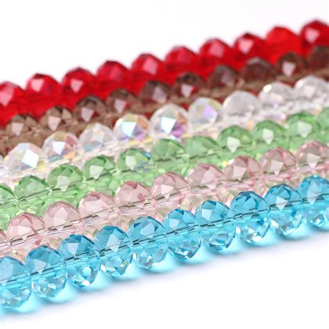 Buy 70pcslot Faceted Rondelle Beads 81012mm Crystal