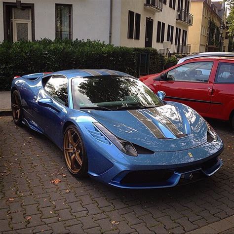 Ferrari 458 Speciale Painted In Blue Tour De France Photo Taken By