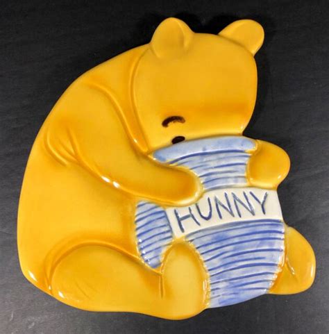 Classic Disney Winnie The Pooh Ceramic Hunny Honey Pot Wall Hanging Trivet Ebay