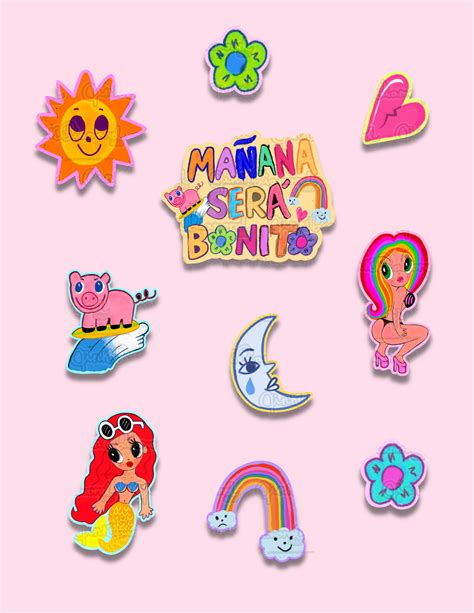 Manana Sera Bonito Collection 10 Pack Vinyl Stickers Pink Diamond