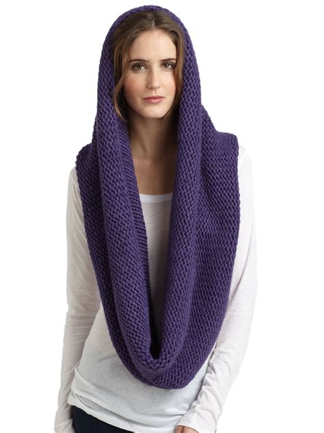 Portolano Chunky Knit Infinity Scarf In Purple Lyst