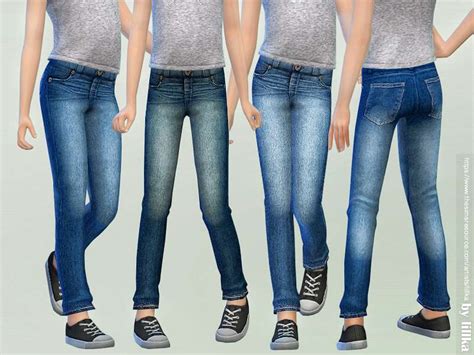 Скачать мод Простые джинсы для детей бесплатно для Симс 4 на Sims4odezhda
