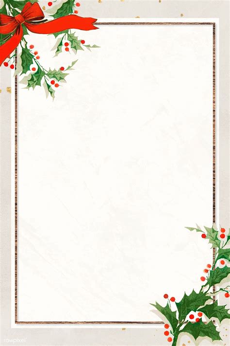 Download Premium Illustration Of Blank Festive Rectangular Christmas