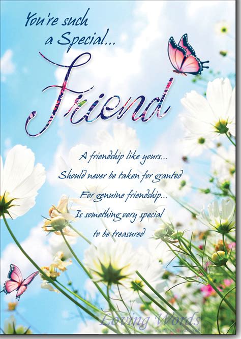 Type and stylize a personal message, change the card fold, upload a romantic pic and even preview before you print. You're such a special Friend | Greeting Cards by Loving Words