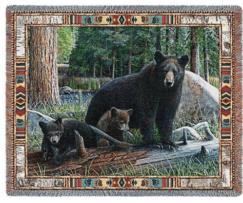 Lowest price in 30 days. New Discoveries Bear Tapestry Throw - Rustic - Tapestries ...