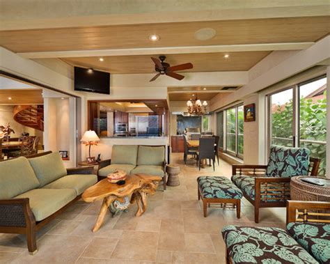 Orange painted living room gives a sunset vibe. Best Covered Lanai Design Ideas & Remodel Pictures | Houzz