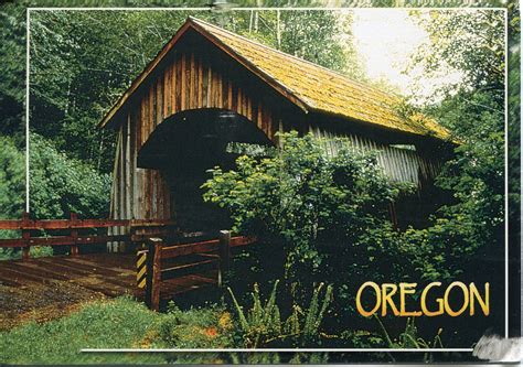 Oregon Covered Bridge Remembering Letters And Postcards