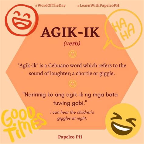 Agik Ik A Cebuano Word Philippine Language Filipino Words