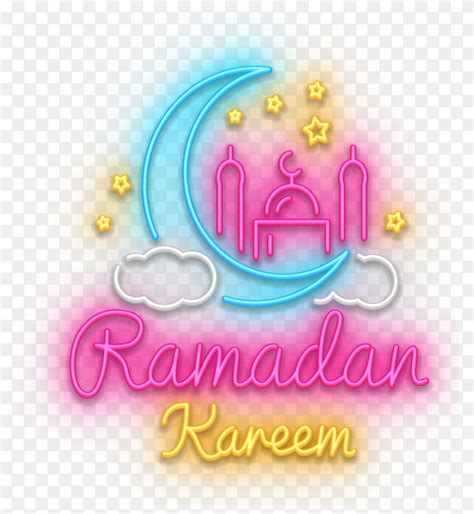 Colorful Ramadan Kareem Text Isolated On Transparent Background Png