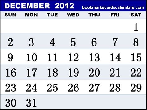 Calendar 2012 Free Printable Calendar December 2012