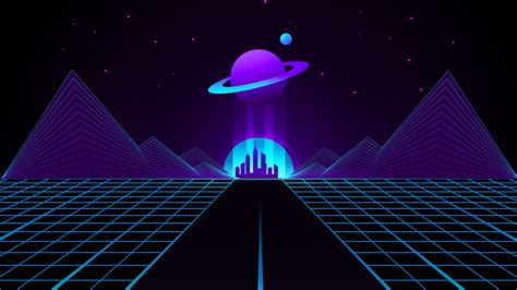 1366x768 Synthwave Planet Retro Wave 1366x768 Resolution