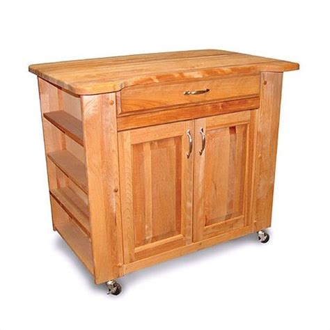 Made from mdf construction for strength and stability, it also has a bamboo worktop for you to use for preparing your meals. Catskill Craftsmen Kitchen Island with Butcher Block Top ...