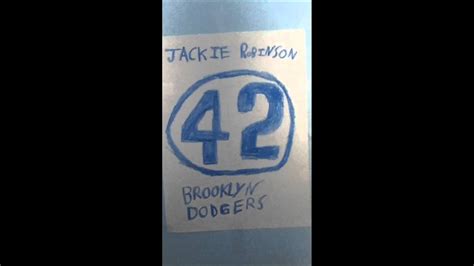 He earned a promotion to the dodgers and made his major league debut on april 15, 1947. How to draw a Jackie Robinson 42 logo - YouTube