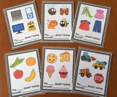 What Doesnt Belong Cards Preschool Speech Therapy Speech Language