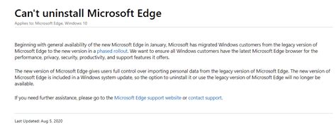 New Microsoft Edge Support Page May Have Pissed Users Even More