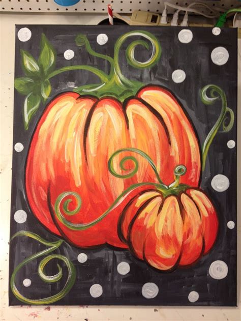 Pumpkin Painting Fall Canvas Painting Halloween Painting Fall Canvas