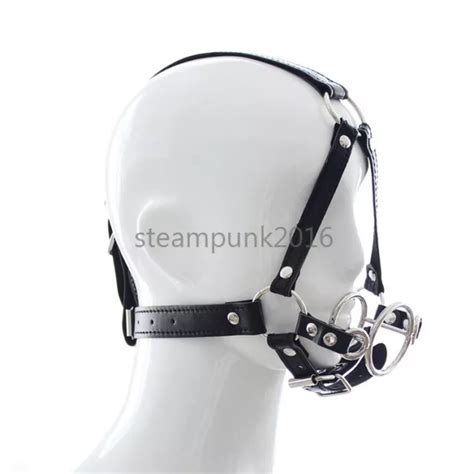 cosplay slave harness open mouth gag plug oral ring bdsm bondage head restraint 16 70 picclick