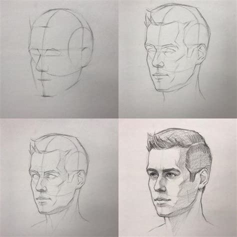 30 How To Draw A Face Step By Step Drawing Heads Guy Drawing