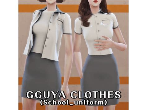 Gguya School Uniform In 2023 Sims 4 Clothing Sims 4 Collections