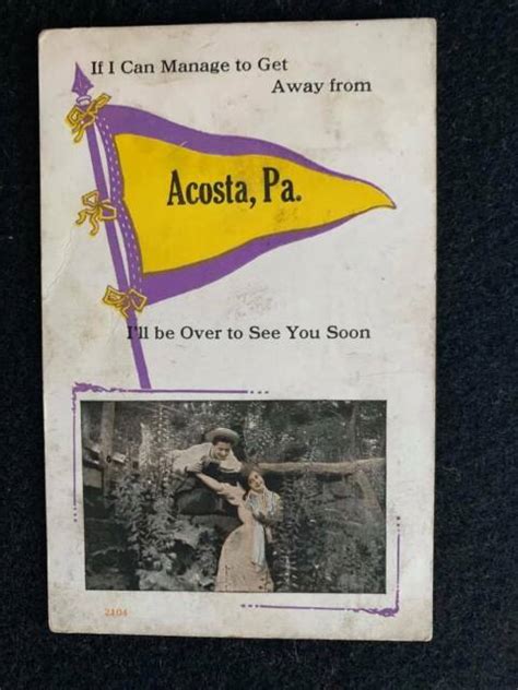 Vintage Early 1900 Fun Postcard Acosta Pa Ebay