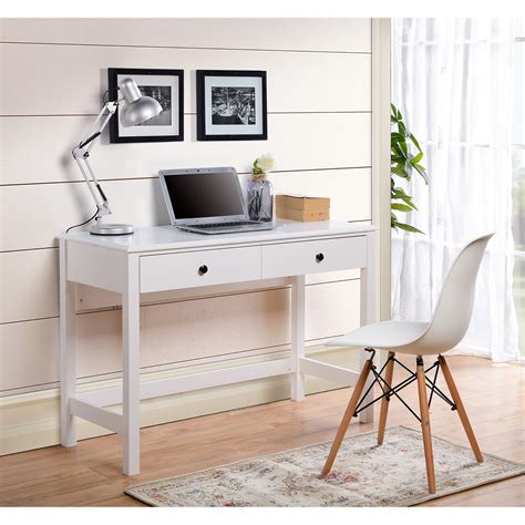 Signature Design By Ashley Othello White Finish Home Office Small Desk With Drawer Sheelys