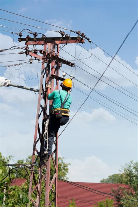 Repair Man Repair Electrical Installations Stock Image Image Of