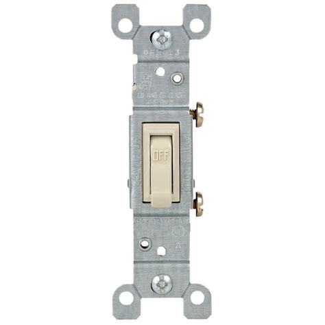 Leviton 15 Amp Single Pole Toggle Light Switch Light Almond R56 01451