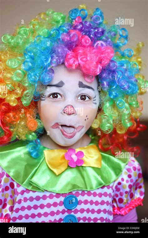 Litlle Clown Girl Stock Photo Alamy
