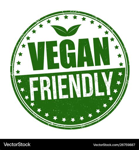 Vegan Friendly Sign Or Stamp Royalty Free Vector Image