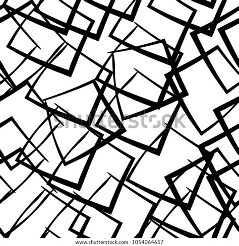 Black White Abstract Squares Seamless Pattern Stock Vector Royalty