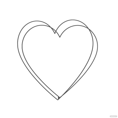 Free Real Heart Outline Clipart Illustrator