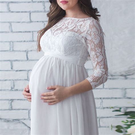 2018 Pregnant Mother Dress New Maternity Photography Props Women Pregnancy Clothes Lace Dress