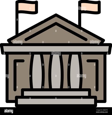 Courthouse Icon Outline Courthouse Vector Icon For Web Design Isolated