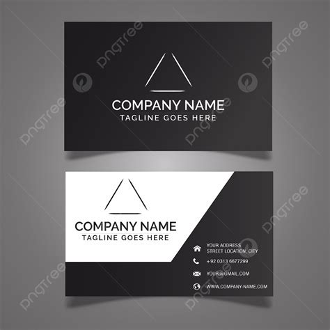 Black Business Card Template Template Download On Pngtree