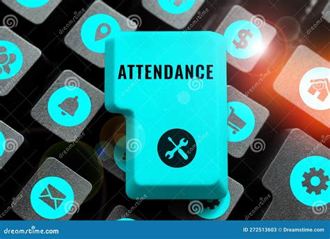 Handwriting Text Attendance Concept Meaning Going Regularly Being