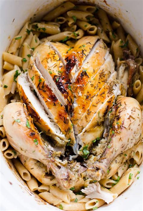 1 large bunch fresh thyme, plus 20 sprigs. Slow Cooker Whole Chicken and Pasta - iFOODreal