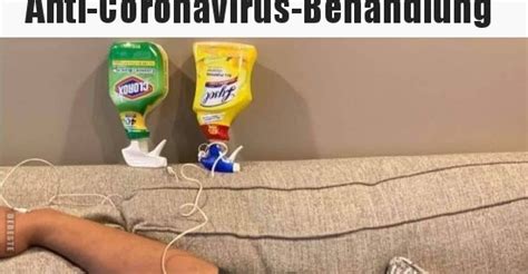 Il nuovo coronavirus determina una malattia di scoperta relativamente recente, che di conseguenza è difficile descrivere in maniera assodata ed approfondita; Anti-Coronavirus-Behandlung | Lustige Bilder, Sprüche ...