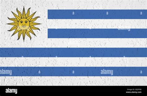 Bandera De Uruguay Con Textura De Grunge Agitada Fondo Vectorial Imagen Vector De Stock Alamy