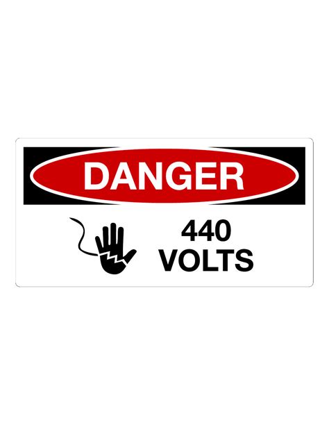 Sticker Danger 440 Volts 150 X 75 Mm Bestellen Koop Nu