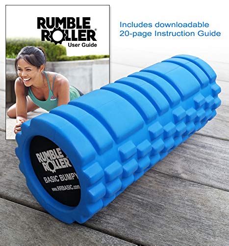 Rumbleroller Basic Bumpy Foam Roller Solid Core Eva Foam Roller With Gridbump Texture For Deep